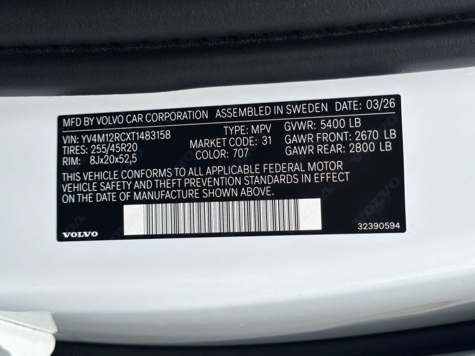 New 2026 Volvo XC60 B5 Plus w/ Protection Package AWD/4WD image 25