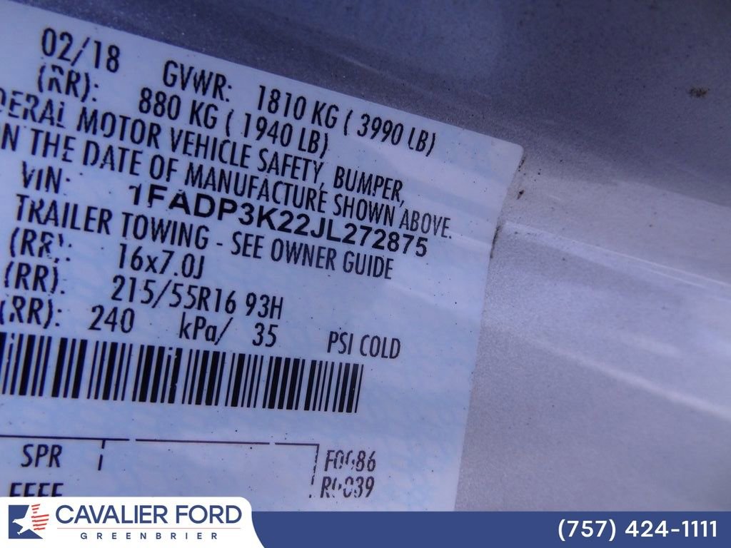 Certified 2018 Ford Focus SE image 30