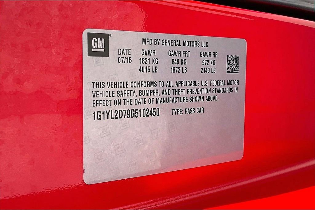 Used 2016 Chevrolet Corvette Stingray Coupe w/ 3LT Preferred Equipment Group RWD image 14