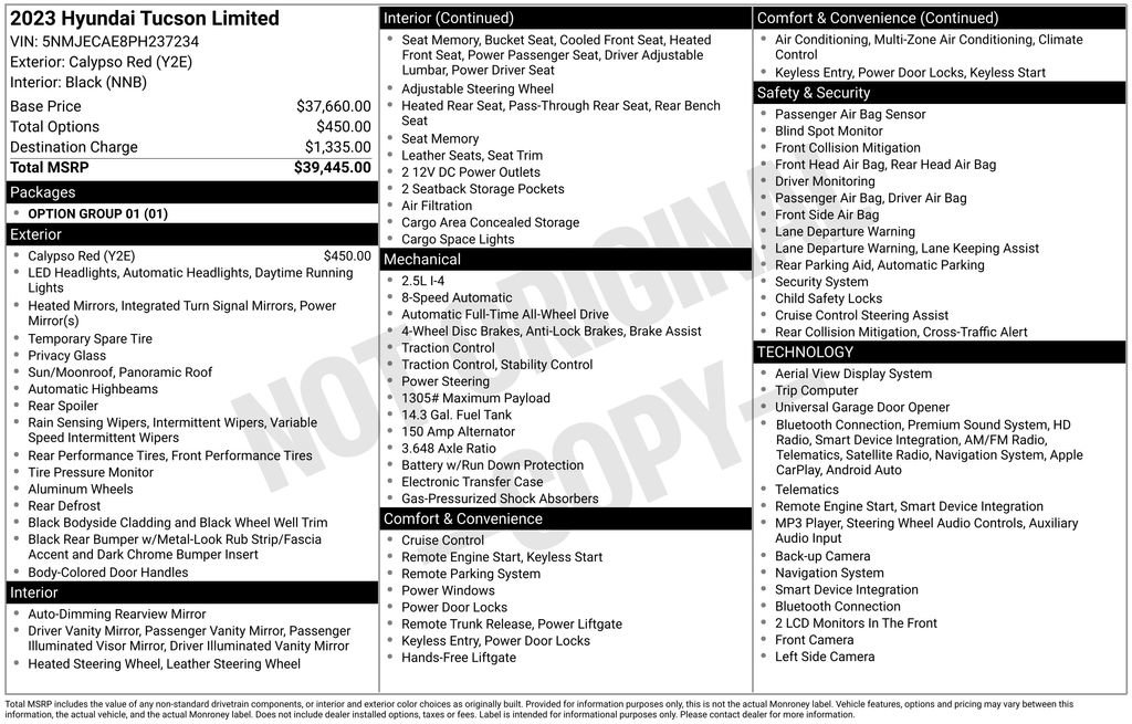 Certified 2023 Hyundai Tucson Limited AWD/4WD image 10