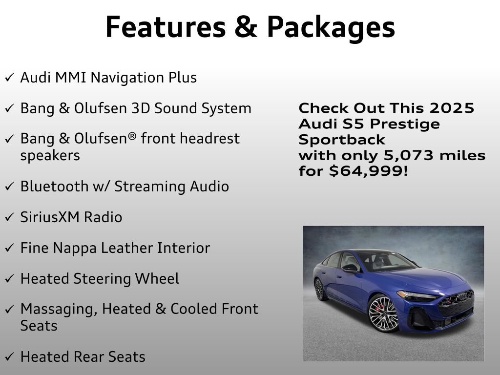 Used 2025 Audi S5 Prestige w/ Prestige Package image 8