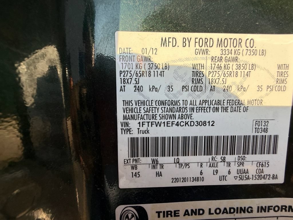 Used 2012 Ford F150 Lariat w/ Lariat Chrome Pkg AWD/4WD image 40