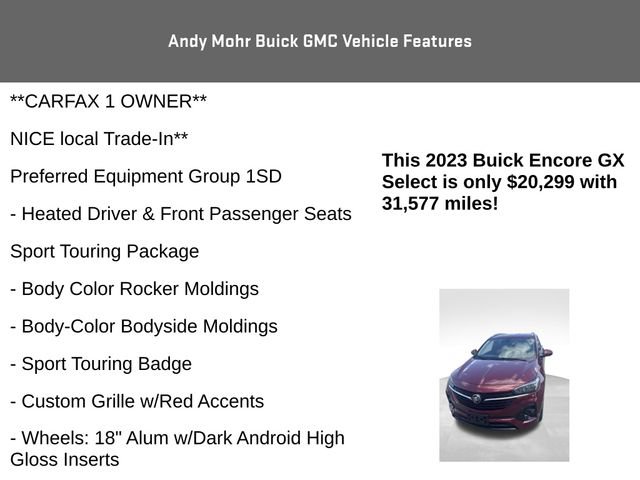 Used 2023 Buick Encore GX Select w/ Sport Touring Package FWD image 4