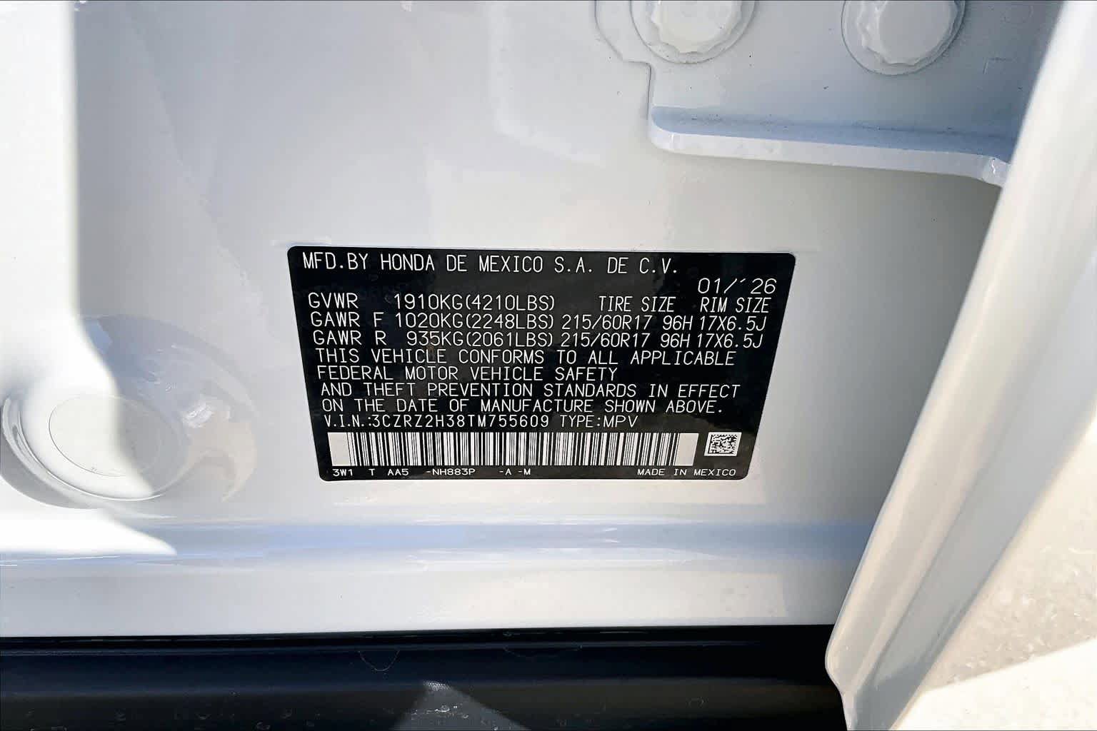 New 2026 Honda HR-V LX image 21