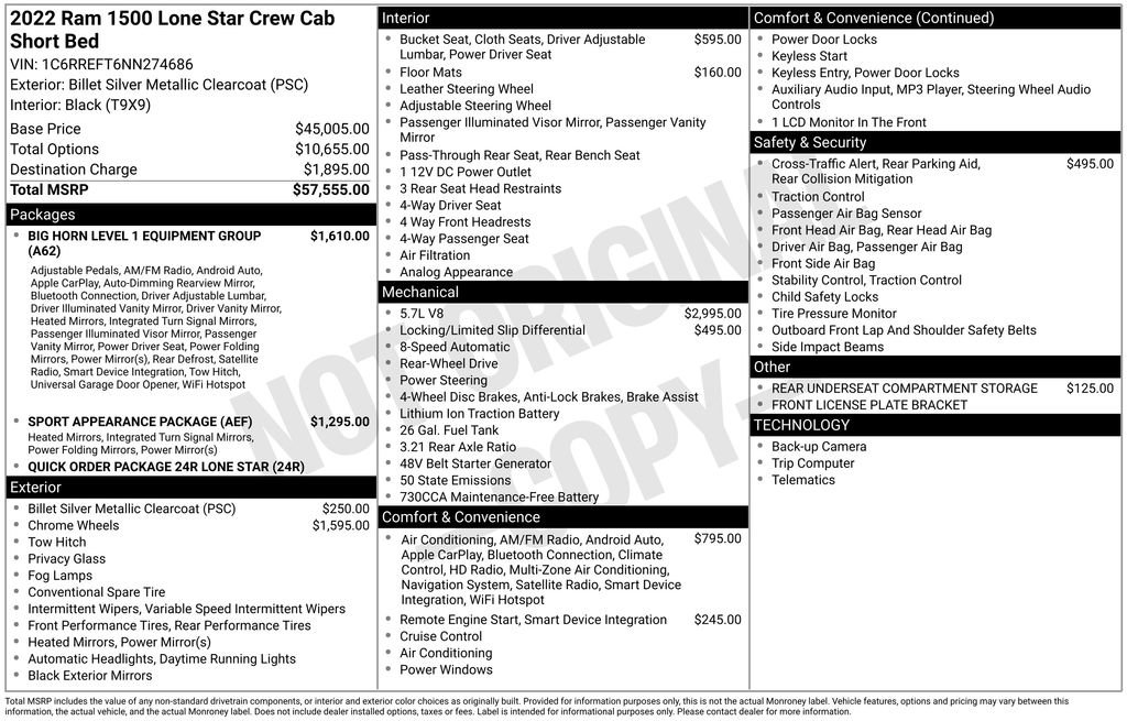 Certified 2022 RAM 1500 Lone Star image 6