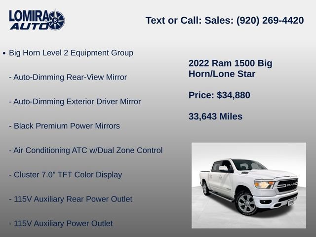 Used 2022 RAM 1500 Big Horn AWD/4WD image 14