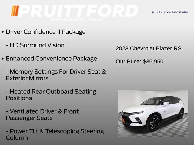 Used 2023 Chevrolet Blazer RS w/ Driver Confidence II Package image 13