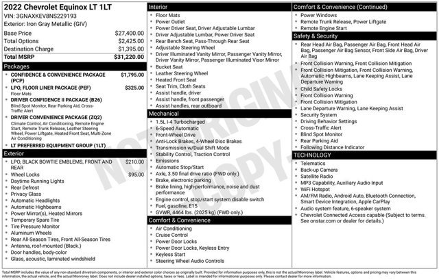 Used 2022 Chevrolet Equinox LT image 2