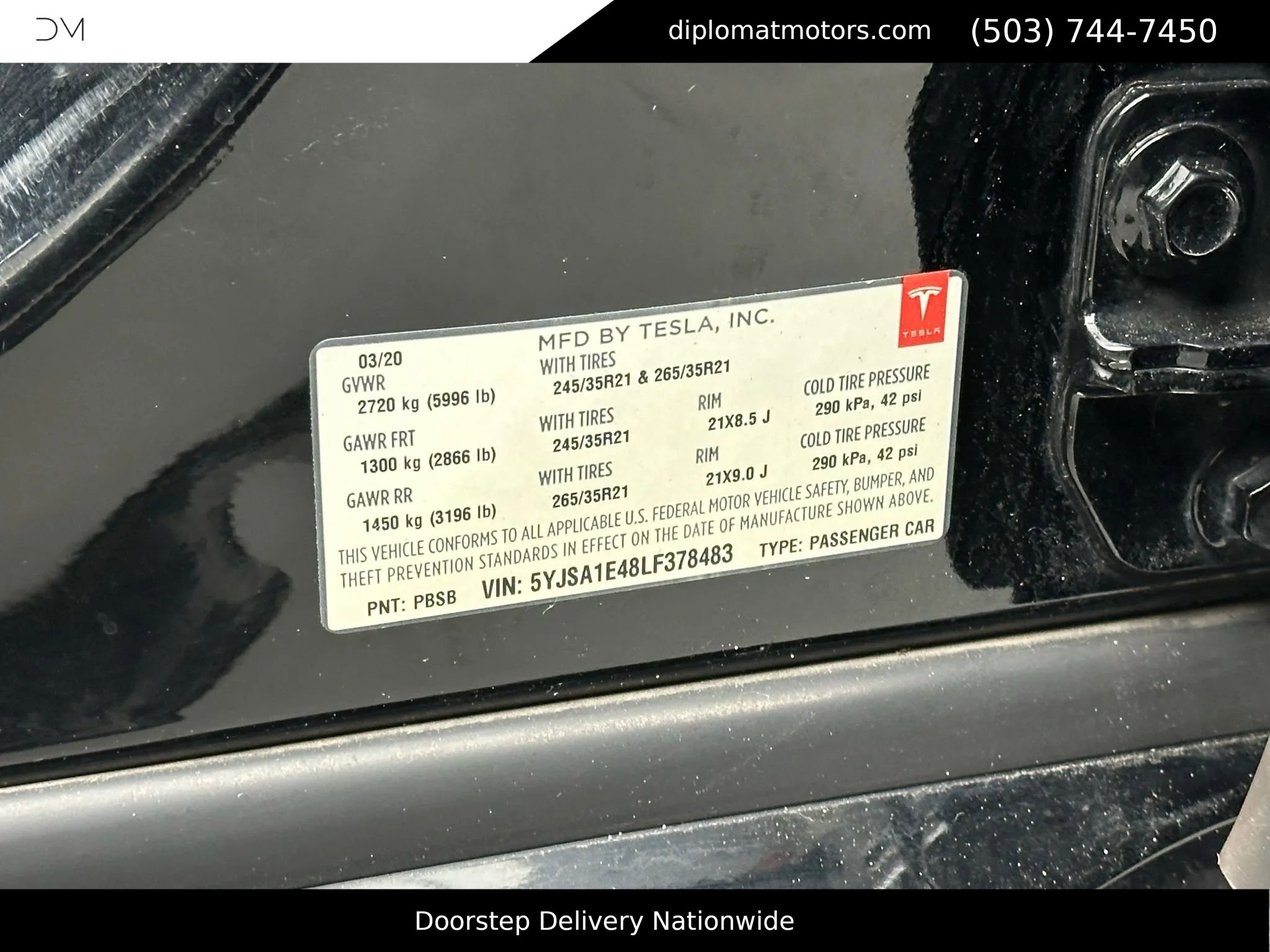 Used 2020 Tesla Model S Performance image 44