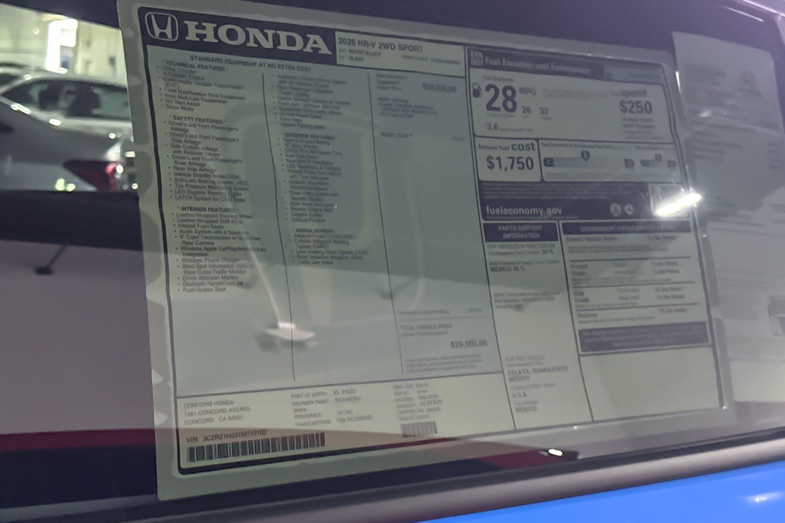 New 2026 Honda HR-V Sport image 30
