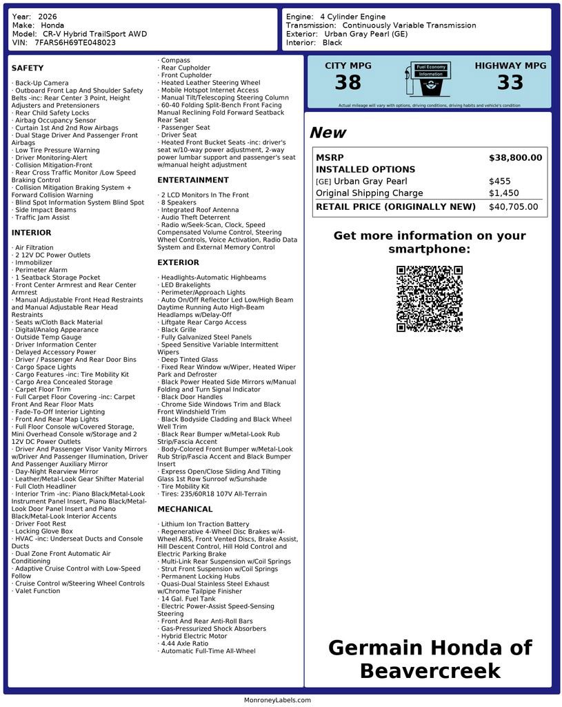 Certified 2026 Honda CR-V TrailSport image 30
