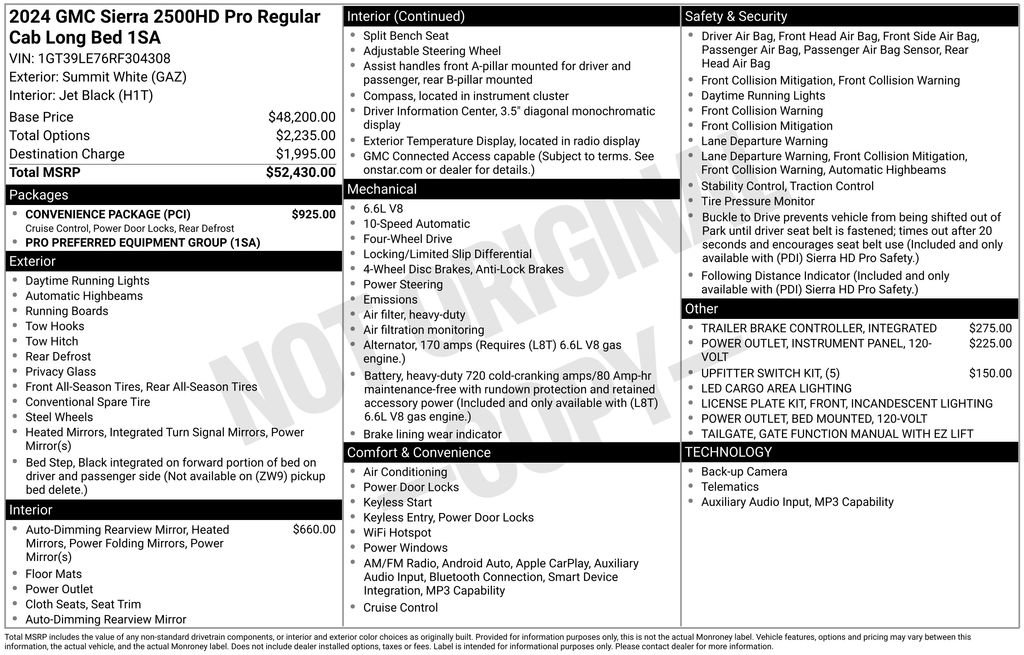 Used 2024 GMC Sierra 2500 Pro w/ Convenience Package image 49