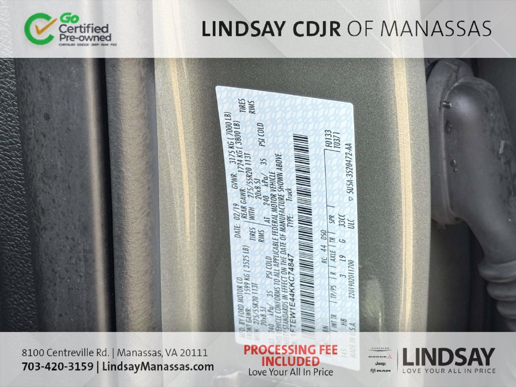 Used 2019 Ford F150 Lariat w/ Equipment Group 502A Luxury AWD/4WD image 34