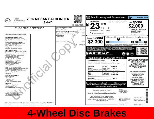 Used 2025 Nissan Pathfinder S AWD/4WD image 29