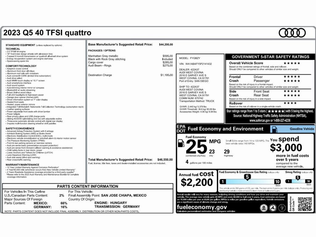 Used 2023 Audi Q5 2.0T Premium image 2