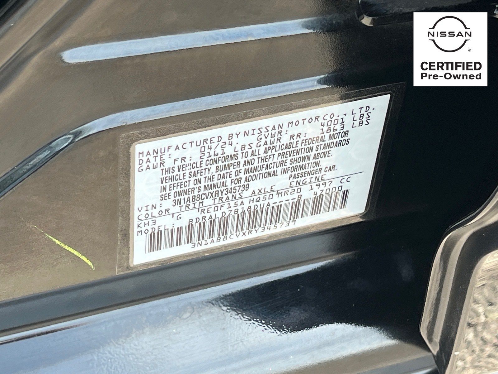 Certified 2024 Nissan Sentra SV FWD image 29