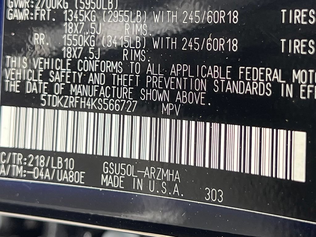 Certified 2019 Toyota Highlander XLE FWD image 27