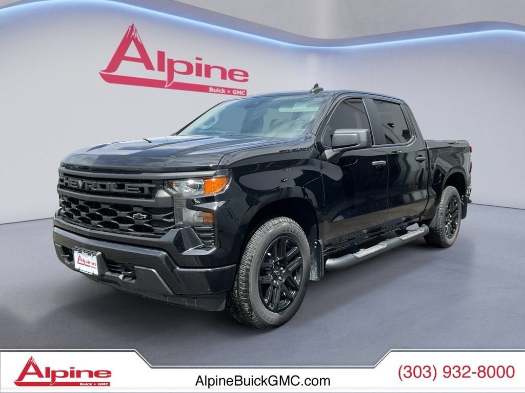 Certified 2024 Chevrolet Silverado 1500 Custom w/ LPO, Dark Essentials Package AWD/4WD image 1