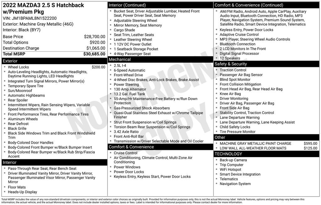 Used 2022 MAZDA MAZDA3 s image 13