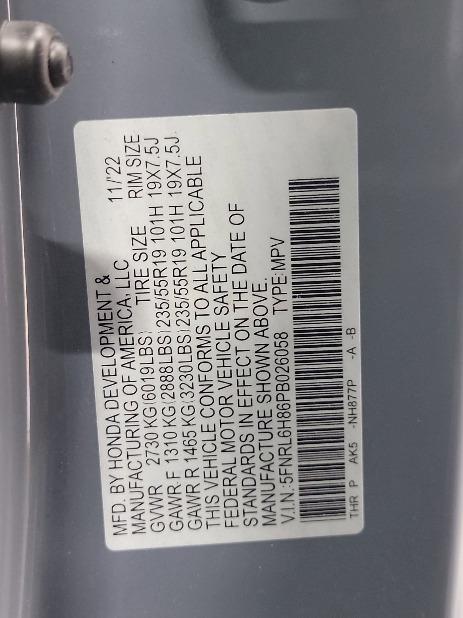 Certified 2023 Honda Odyssey Touring image 33