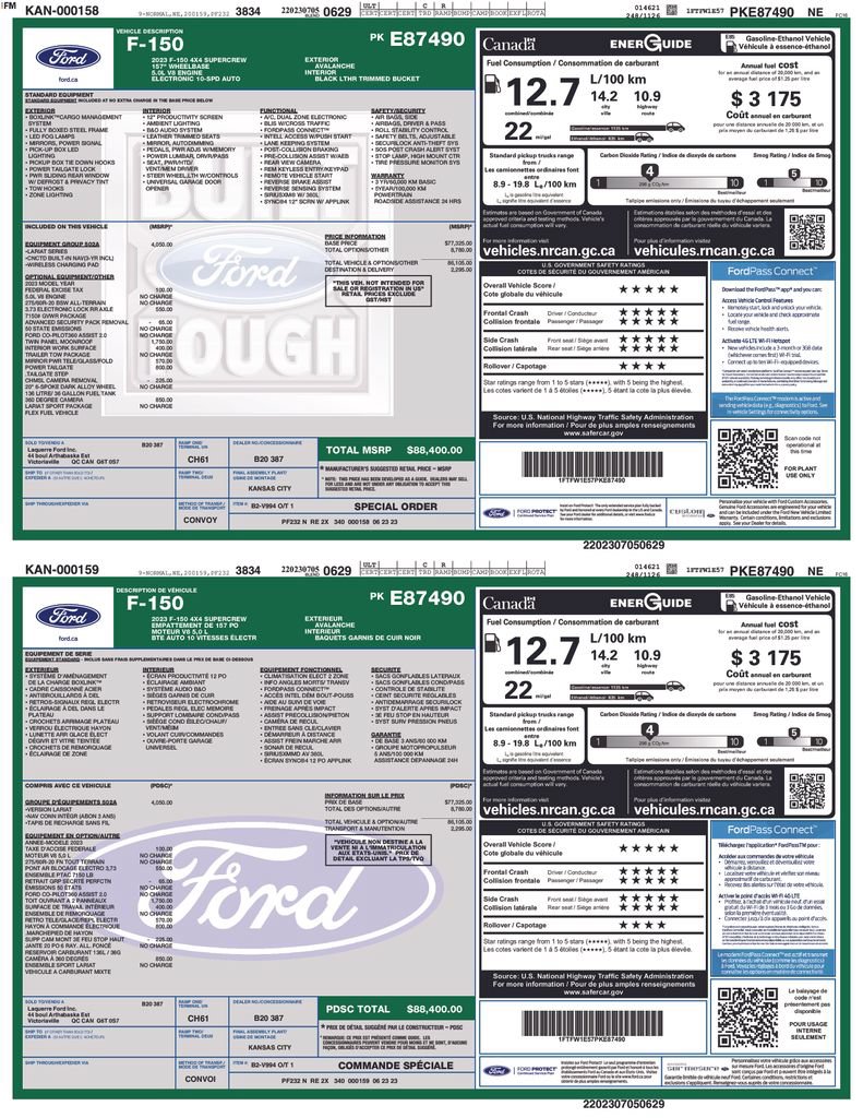 Used 2023 Ford F150 Lariat w/ Equipment Group 502A High AWD/4WD image 33