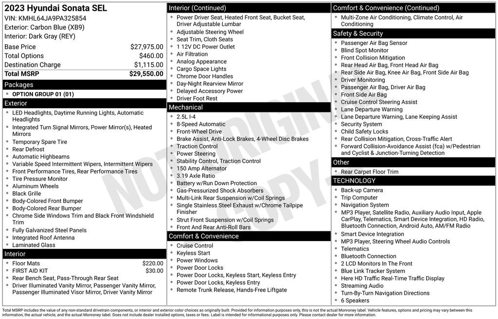 Certified 2023 Hyundai Sonata SEL FWD image 30