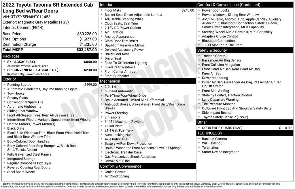 Used 2022 Toyota Tacoma SR w/ SX Package image 10