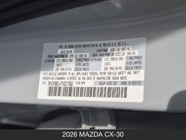 New 2026 MAZDA CX-30 AWD 2.5 S w/ Select Sport Pkg image 25