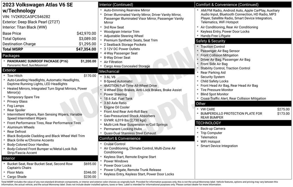 Certified 2023 Volkswagen Atlas SE w/ Panoramic Sunroof Package image 22