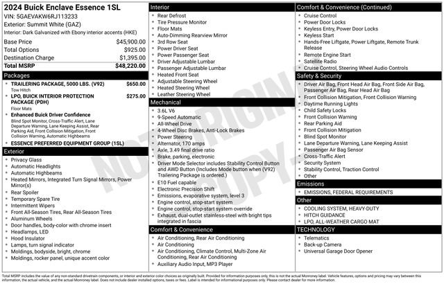 Used 2024 Buick Enclave Essence w/ Trailering Package, 5000 lbs. image 7