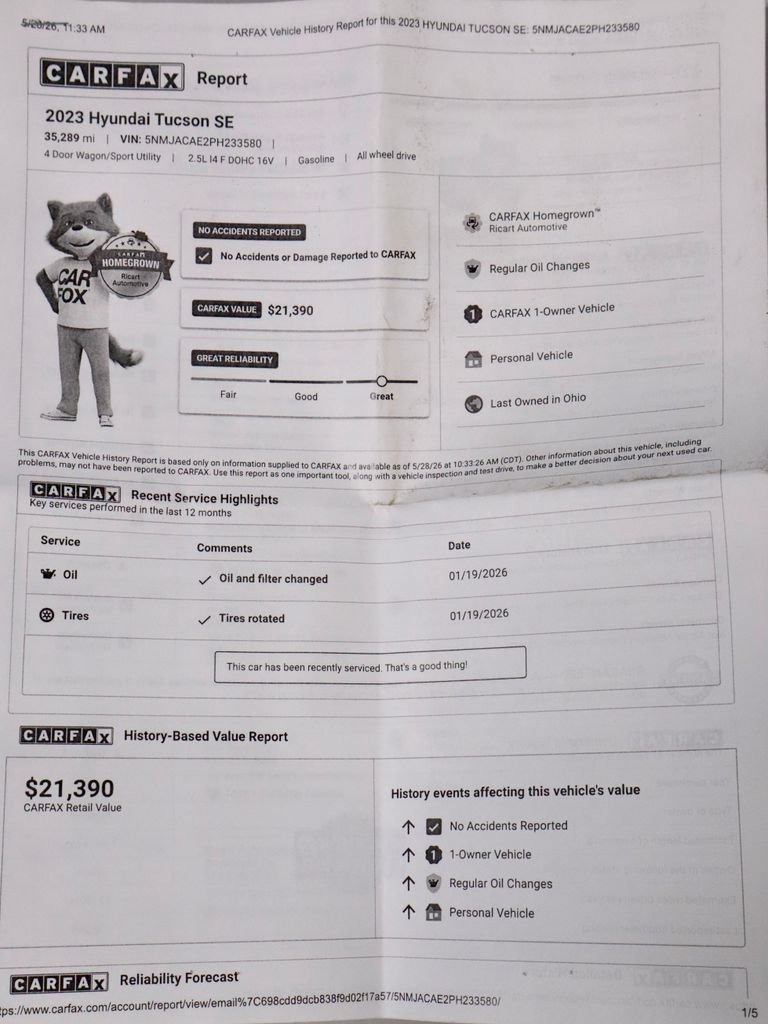 Certified 2023 Hyundai Tucson SE AWD/4WD image 5