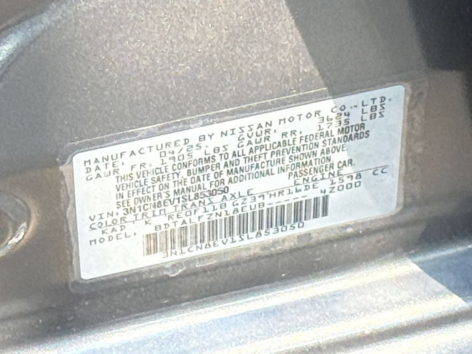 Used 2025 Nissan Versa SV FWD image 24