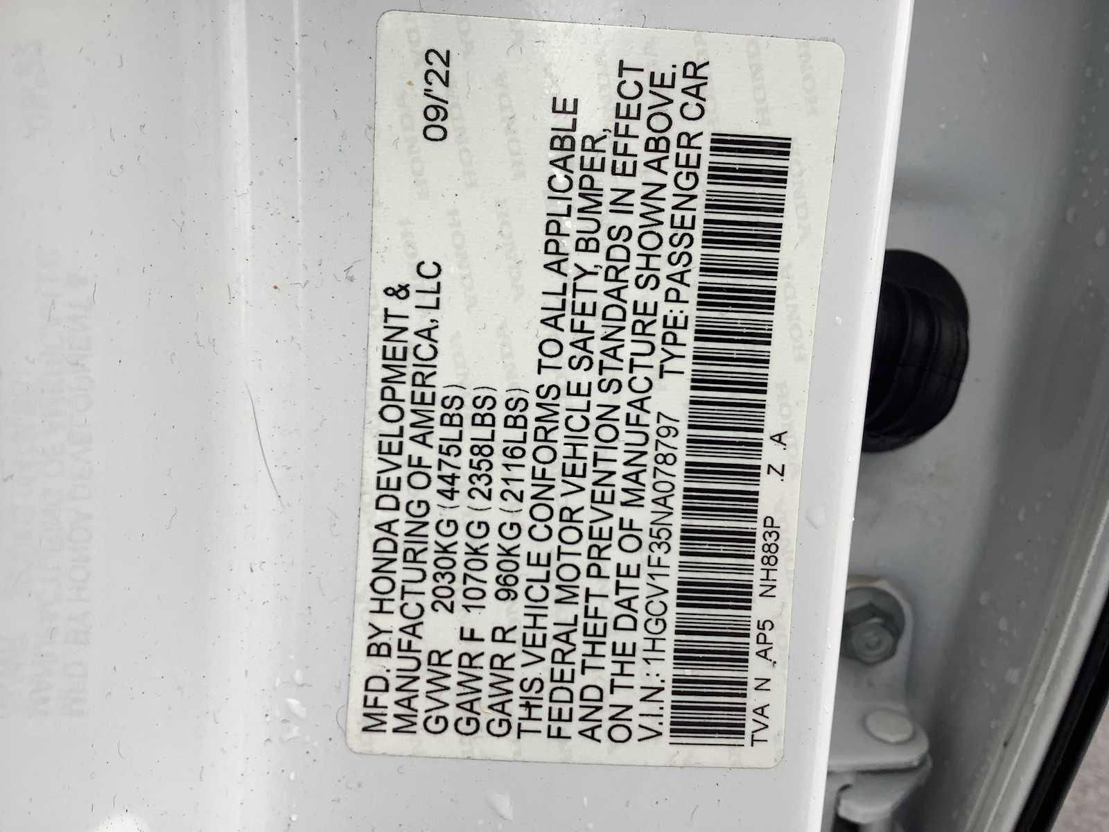 Certified 2022 Honda Accord Sport image 21