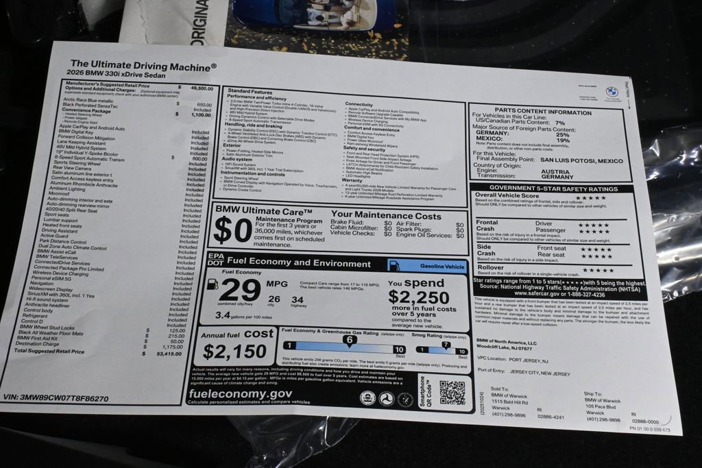 Used 2026 BMW 330i xDrive Sedan w/ Convenience Package image 37