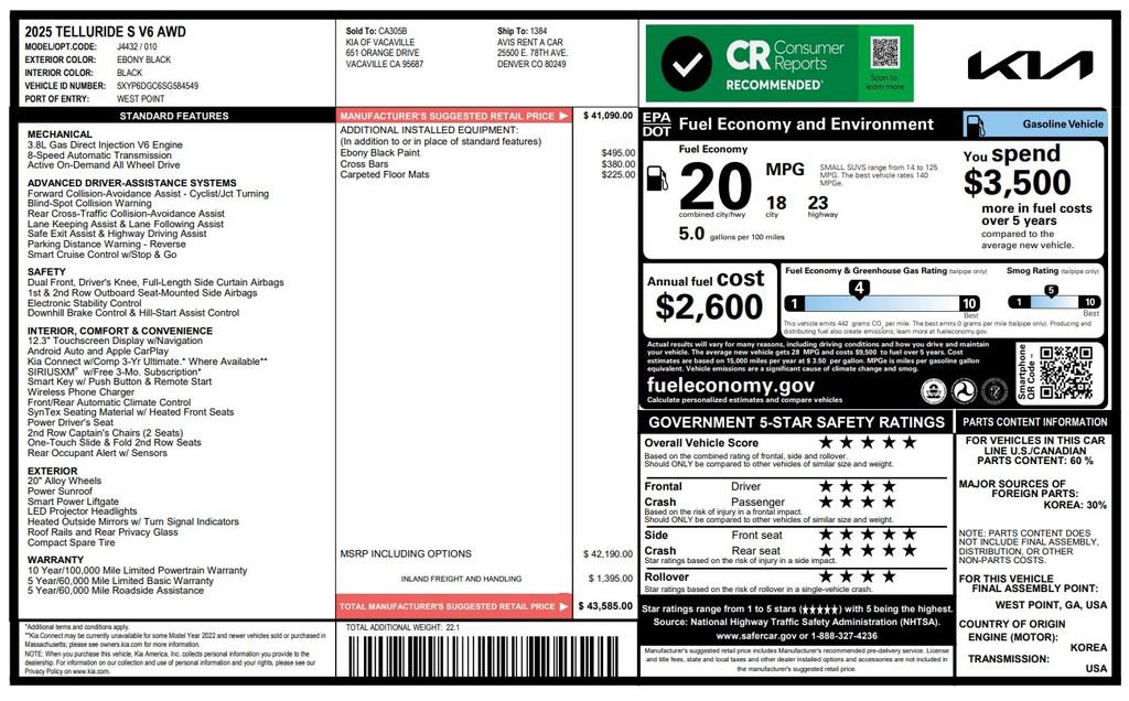 Used 2025 Kia Telluride S image 3