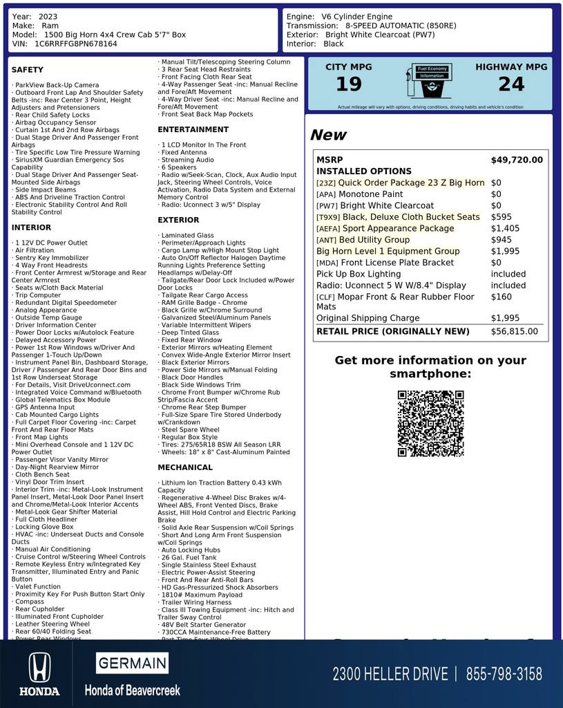 Used 2023 RAM 1500 Big Horn AWD/4WD image 31