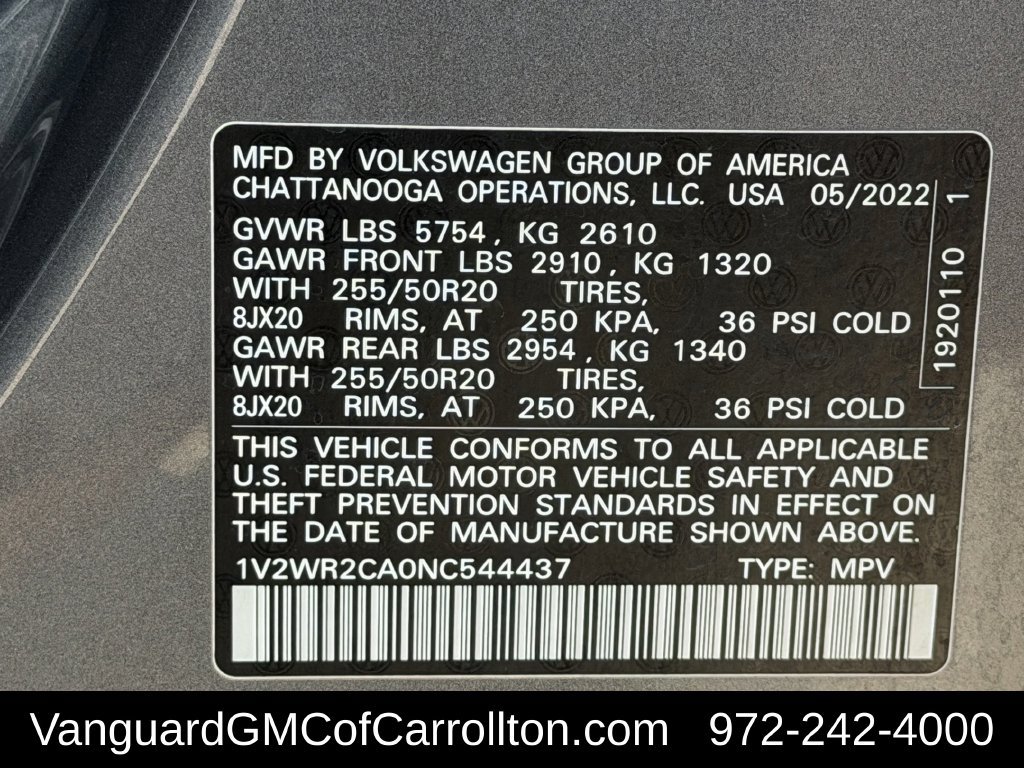 Used 2022 Volkswagen Atlas SE FWD image 32