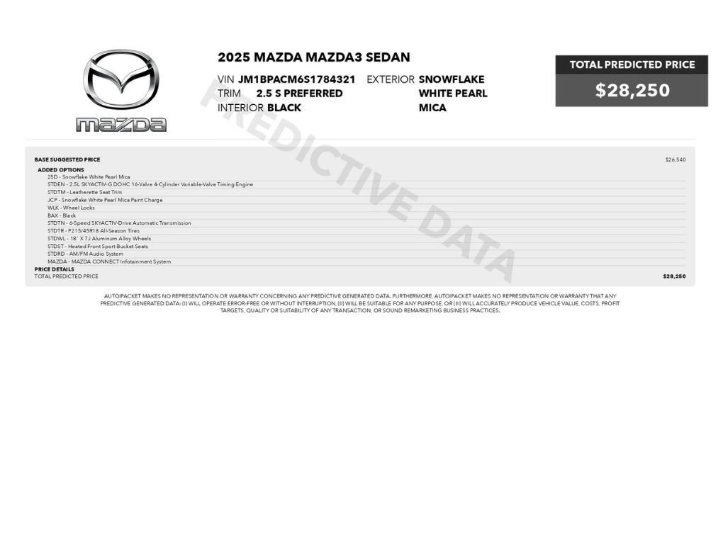 Used 2025 MAZDA MAZDA3 s FWD image 2