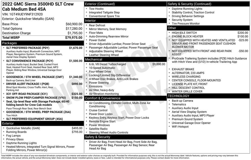 Used 2022 GMC Sierra 3500 SLT w/ SLT Preferred Package image 46