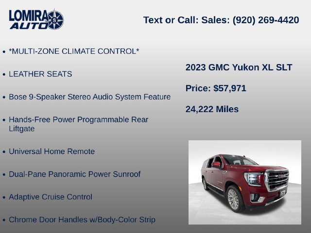 Used 2023 GMC Yukon XL SLT w/ SLT Luxury Package AWD/4WD image 24