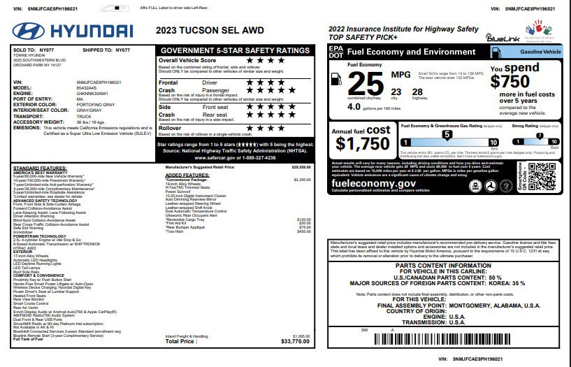 Used 2023 Hyundai Tucson SEL w/ Convenience Package image 4