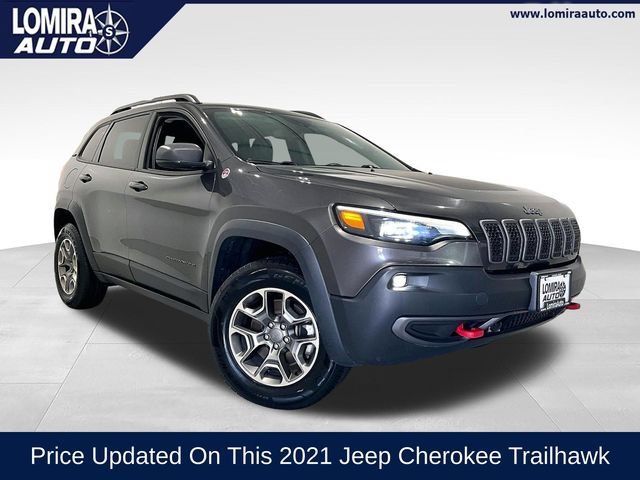 Used 2021 Jeep Cherokee Trailhawk w/ Sun, Sound & Nav Group AWD/4WD 360° Tour