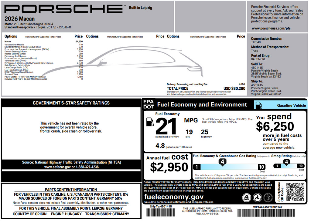 Certified 2026 Porsche Macan AWD/4WD image 45