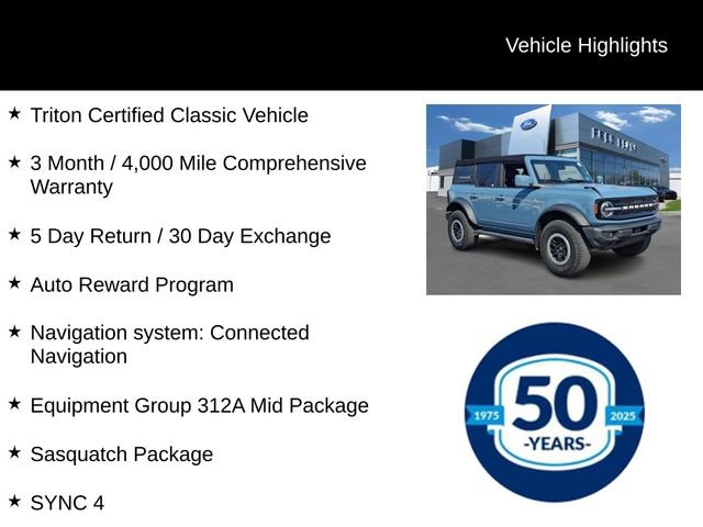 Certified 2022 Ford Bronco Outer Banks w/ Sasquatch Package image 7
