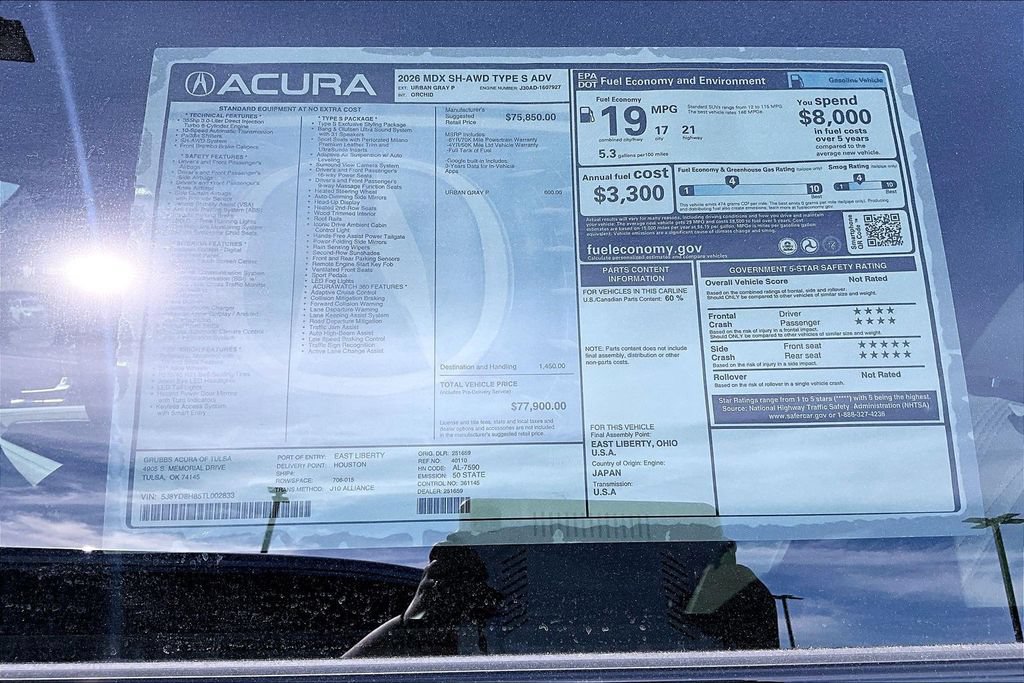 New 2026 Acura MDX Type S w/ Advance Package AWD/4WD image 32
