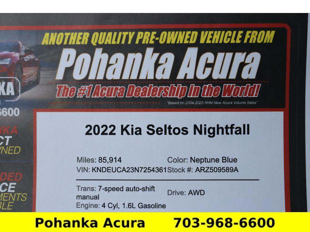 Used 2022 Kia Seltos Nightfall Edition image 32