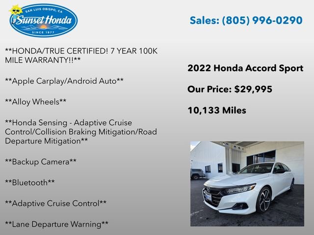 Certified 2022 Honda Accord Sport image 6