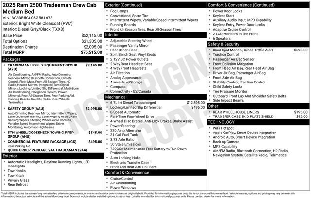 New 2025 RAM 2500 Tradesman image 8