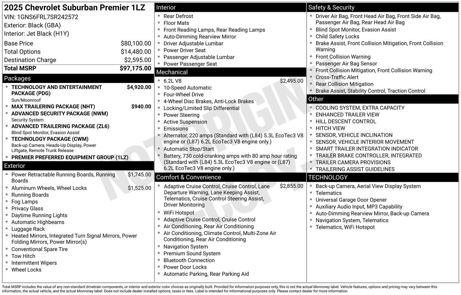 Used 2025 Chevrolet Suburban Premier AWD/4WD image 40