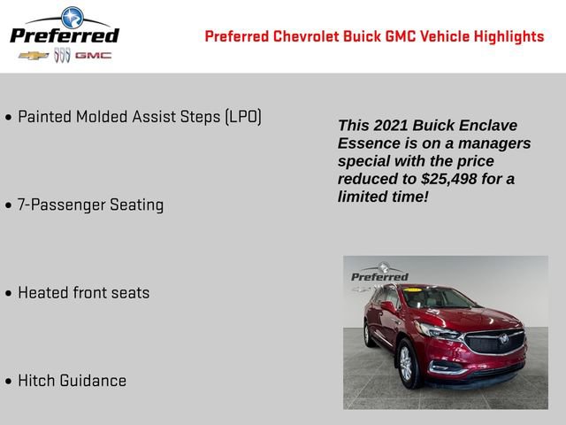 Certified 2021 Buick Enclave Essence w/ LPO, Luxury Package image 4